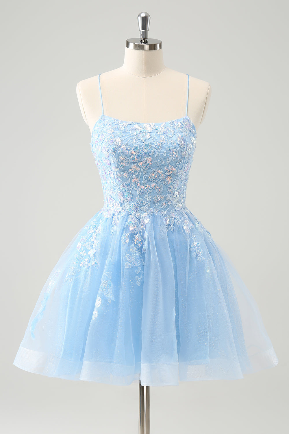 Zapakasa Women Cute Glitter Blue Short Homecoming Dress with Appliques A Line Sequins Cocktail Party Dress Zapakasa Women Cute Glitter Blue Short Homecoming Dress with Appliques A Line Sequins Cocktail Party Dress