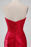 Sparky Red Strapless Bodycon Short Homecoing Dress with Lace Sparky Red Strapless Bodycon Short Homecoing Dress with Lace