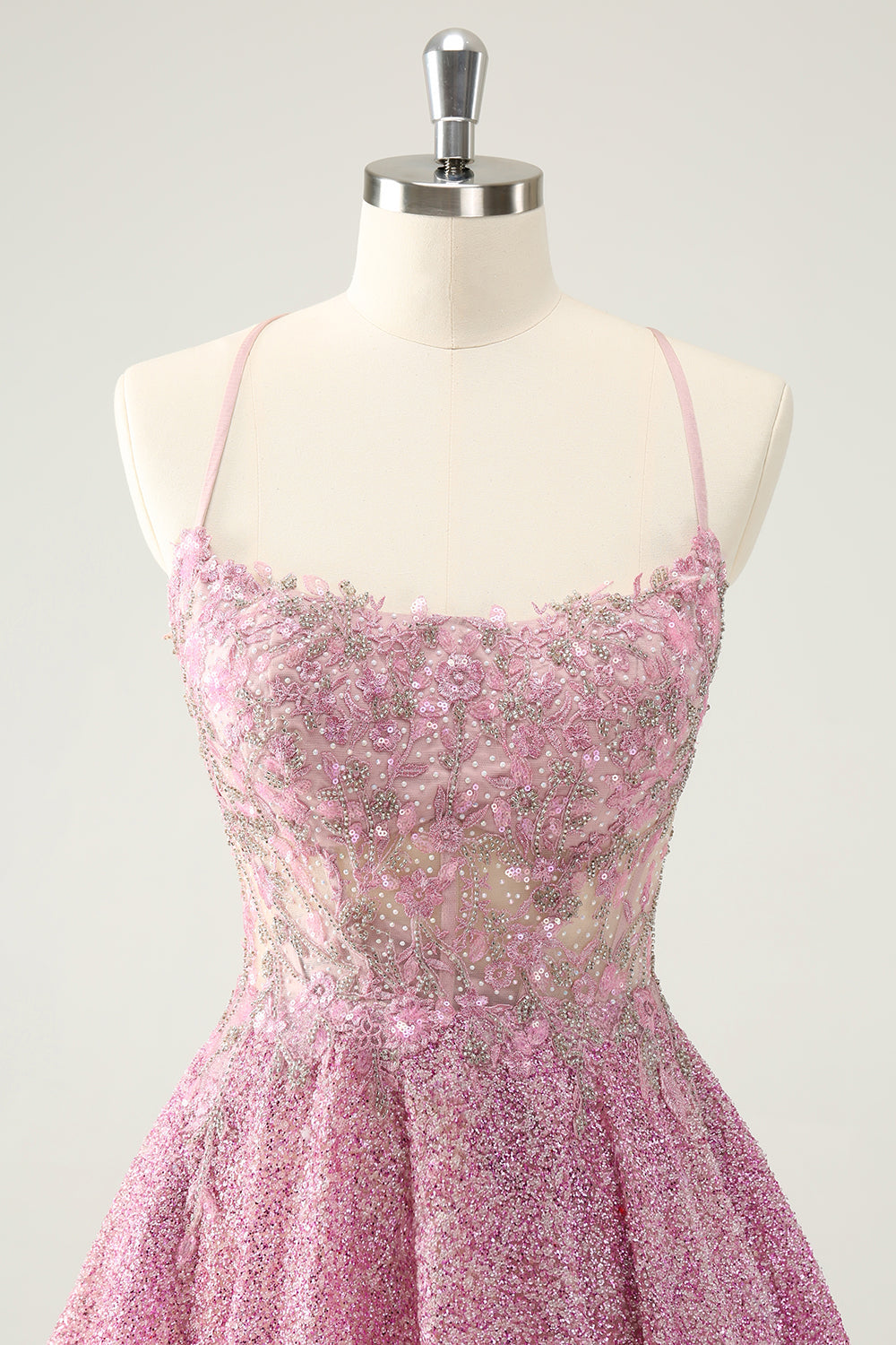 Dark Pink A Line Sparkly Beading Appliques Corset Short Homecoming Dress Dark Pink A Line Sparkly Beading Appliques Corset Short Homecoming Dress
