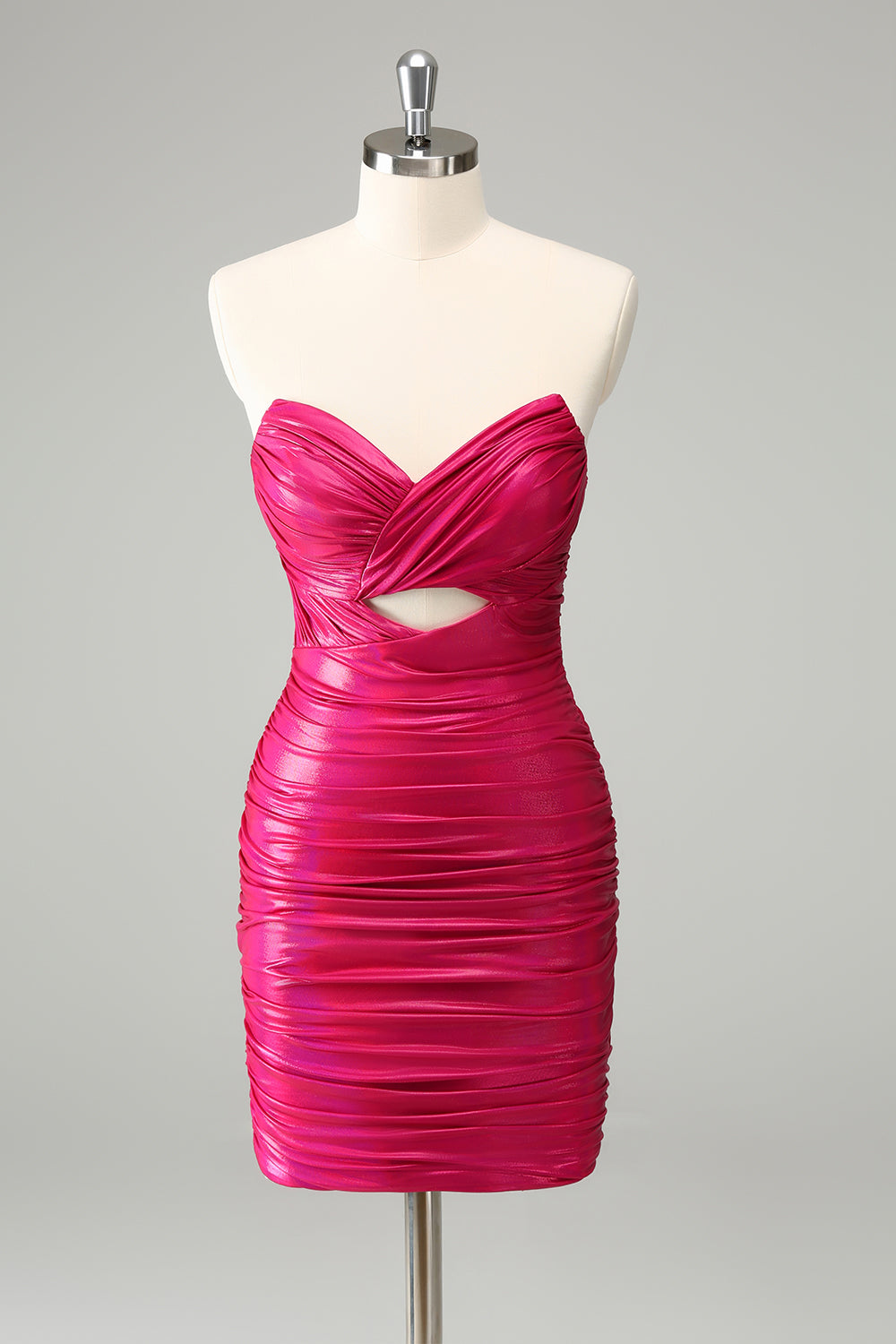Zapakasa Women Fuchsia Homecoming Dress with Keyhole Sweetheart Bodycon Short Prom Dress Zapakasa Women Fuchsia Homecoming Dress with Keyhole Sweetheart Bodycon Short Prom Dress
