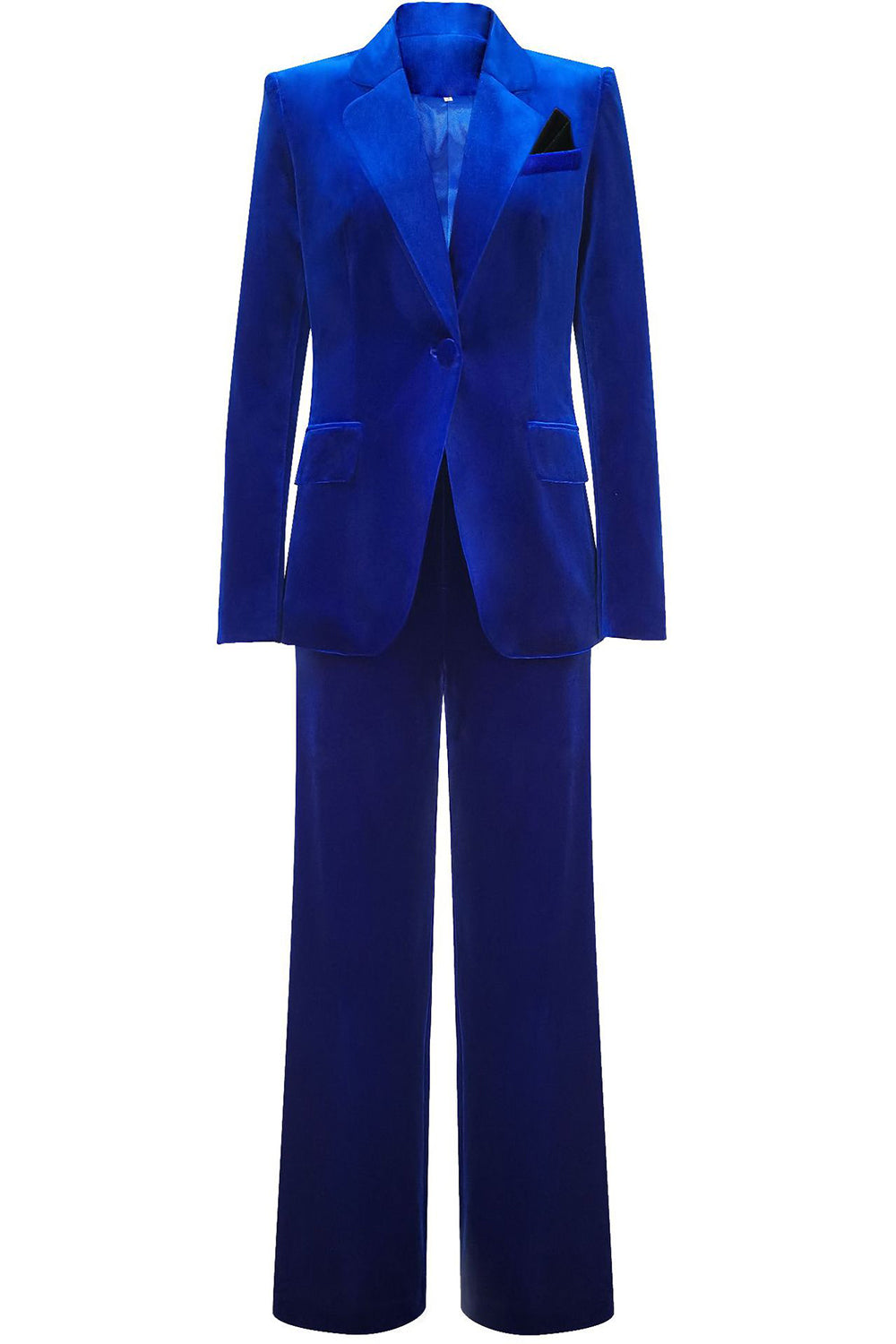 Royal Blue Velvet Single Button Women's Suits Royal Blue Velvet Single Button Women's Suits