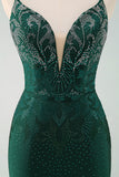 Sparky Dark Green Tight Short Homecoing Dress with Beadings Sparky Dark Green Tight Short Homecoing Dress with Beadings