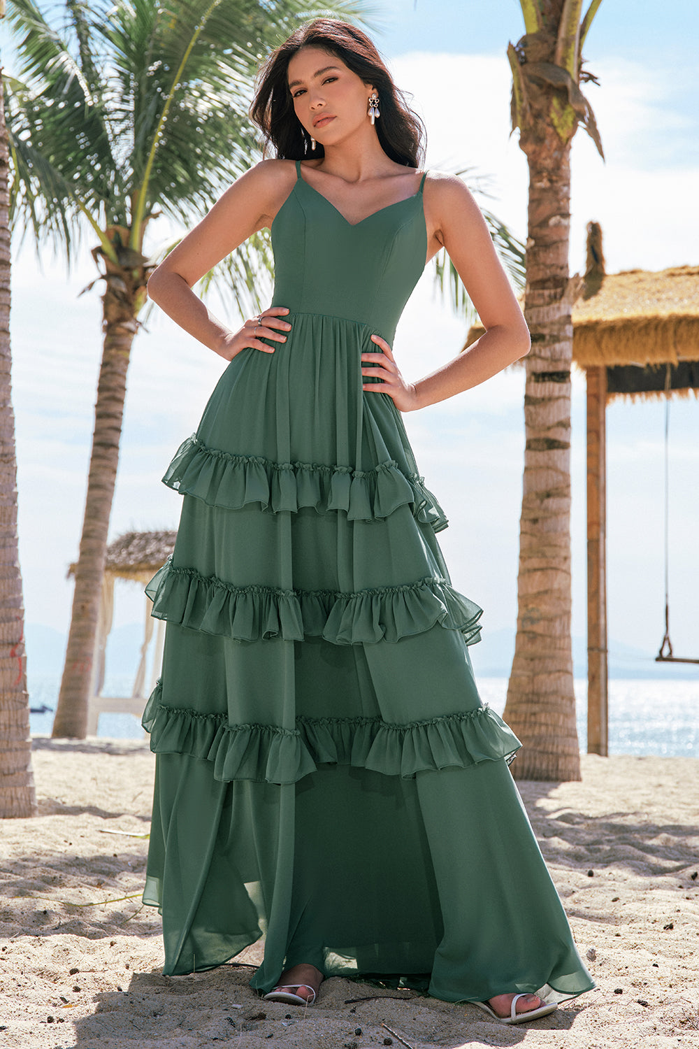 eucalyptus green dress Jenny Yoo Mismatched Eucalyptus Green Long Bridesmaid Dresses