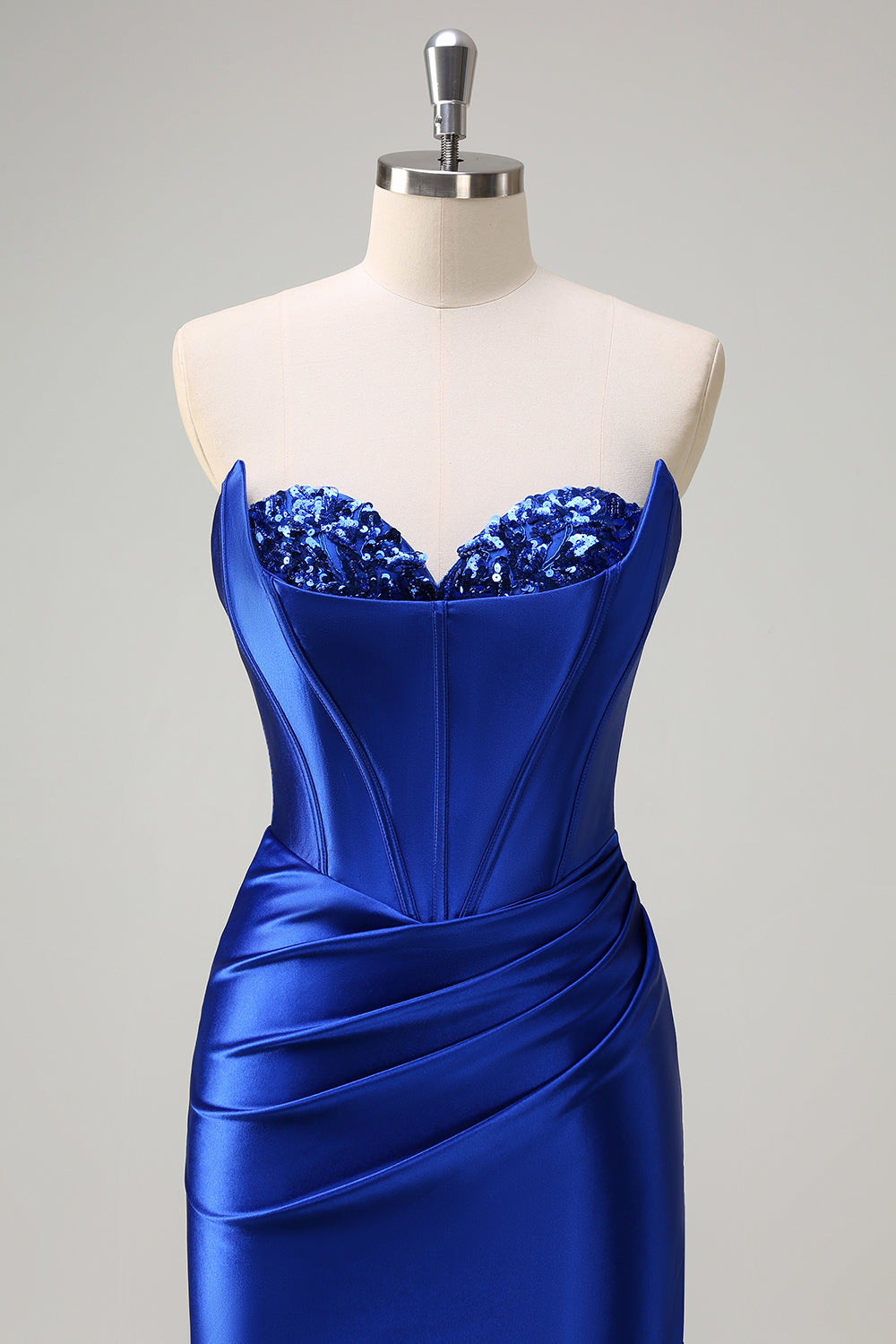 Royal Blue Mermaid Sequined Sweetheart Long Prom Dress with Slit Royal Blue Mermaid Sequined Sweetheart Long Prom Dress with Slit