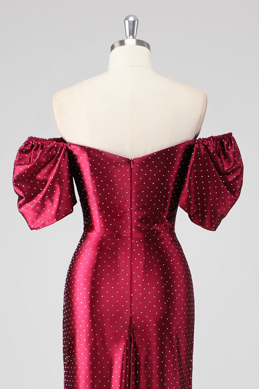 Sparkly Off The Shoulder Metallic Beaded Formal Dress with Slit Sparkly Off The Shoulder Metallic Beaded Formal Dress with Slit