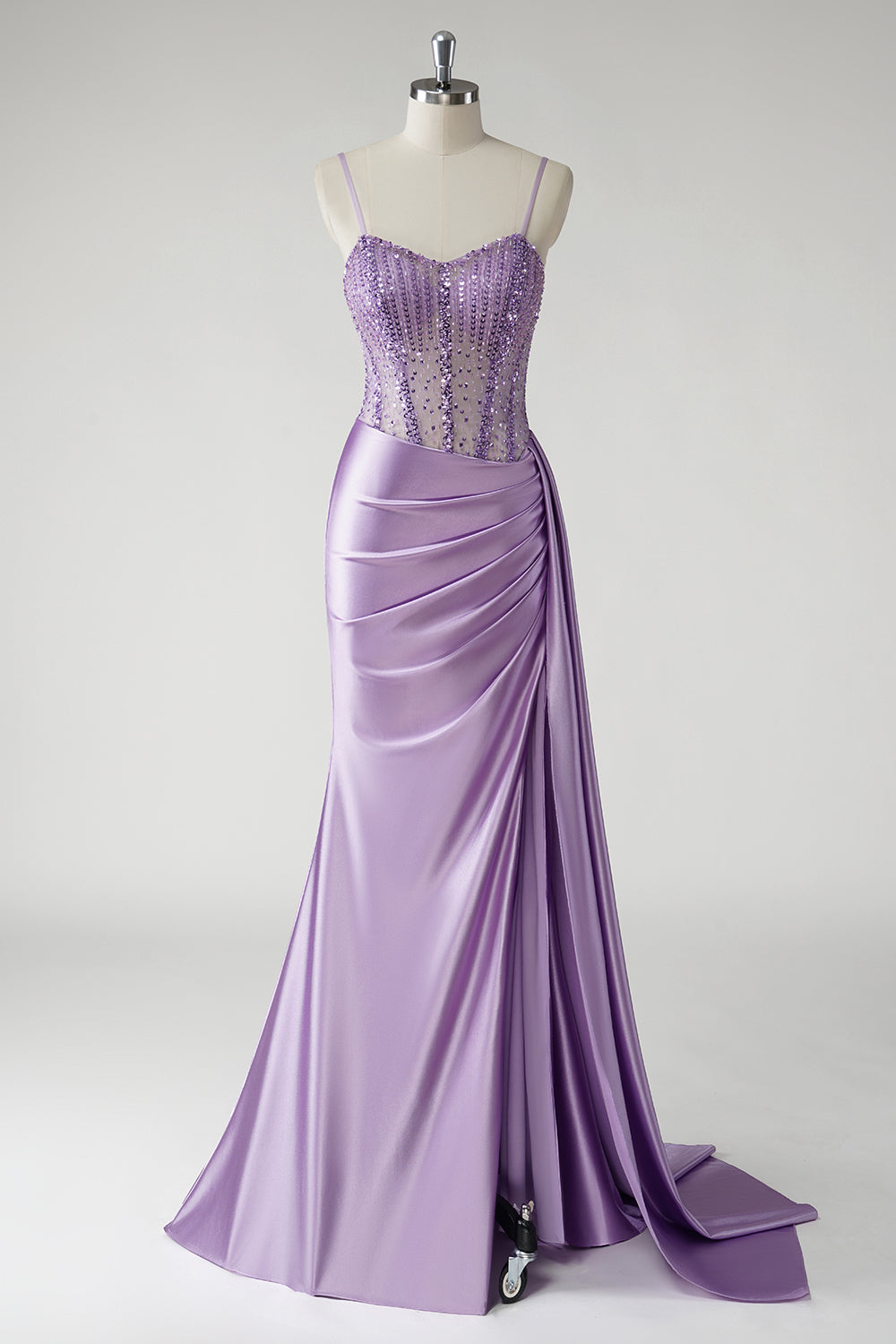 silver and purple prom dresses Dresses 2024 Purple And Silver Prom Dress Long Sparkly Prom Dresses Gorgeous Sweetheart Sexy Mermaid Silver