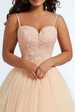 Daffodil Sweetheart A Line Long Plus Size Prom Dress with Appliques Daffodil Sweetheart A Line Long Plus Size Prom Dress with Appliques