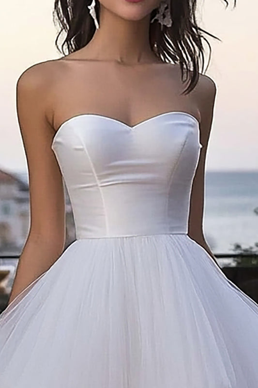 Tulle Ivory Sweetheart Short Tiered Bachelorette Dress
