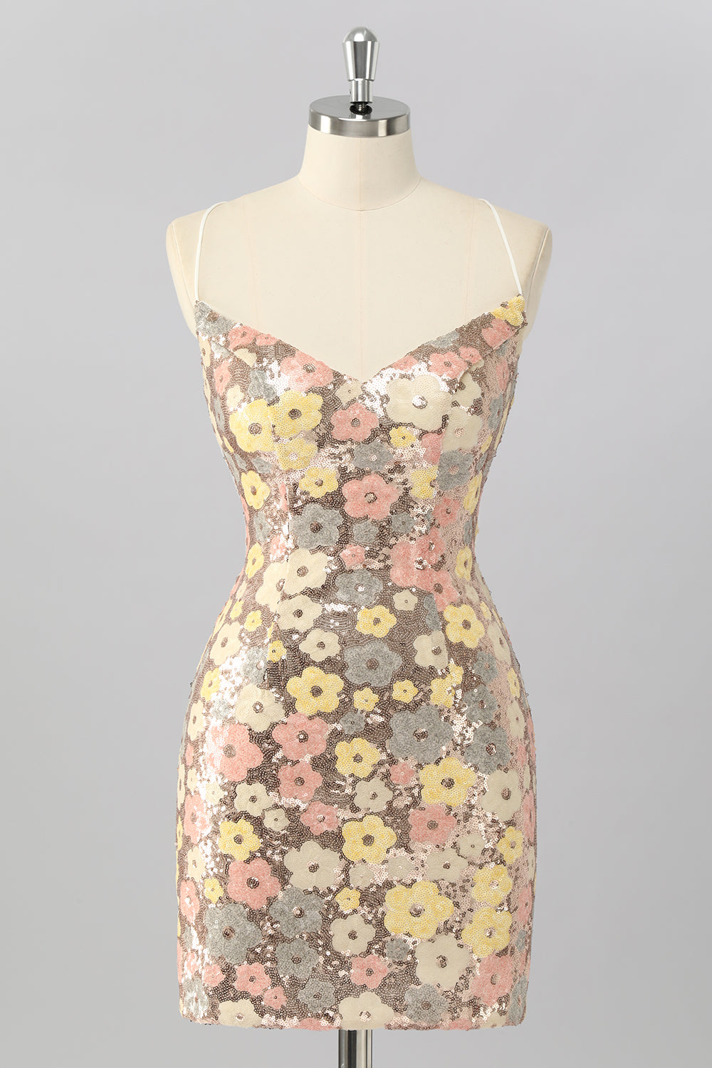 Zapakasa Women Sparkly Yellow Floral Short Sequins Homecoming Dress Tight Lace Up Back Spaghetti Straps Backless Cocktail Dress Zapakasa Women Sparkly Yellow Floral Short Sequins Homecoming Dress Tight Lace Up Back Spaghetti Straps Backless Cocktail Dress