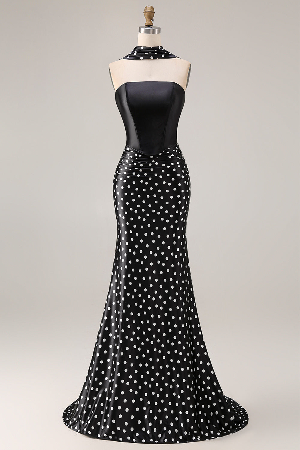 blue dress for baby girl Cole White Polka Mesh Prom Dress - US 0 main image 1