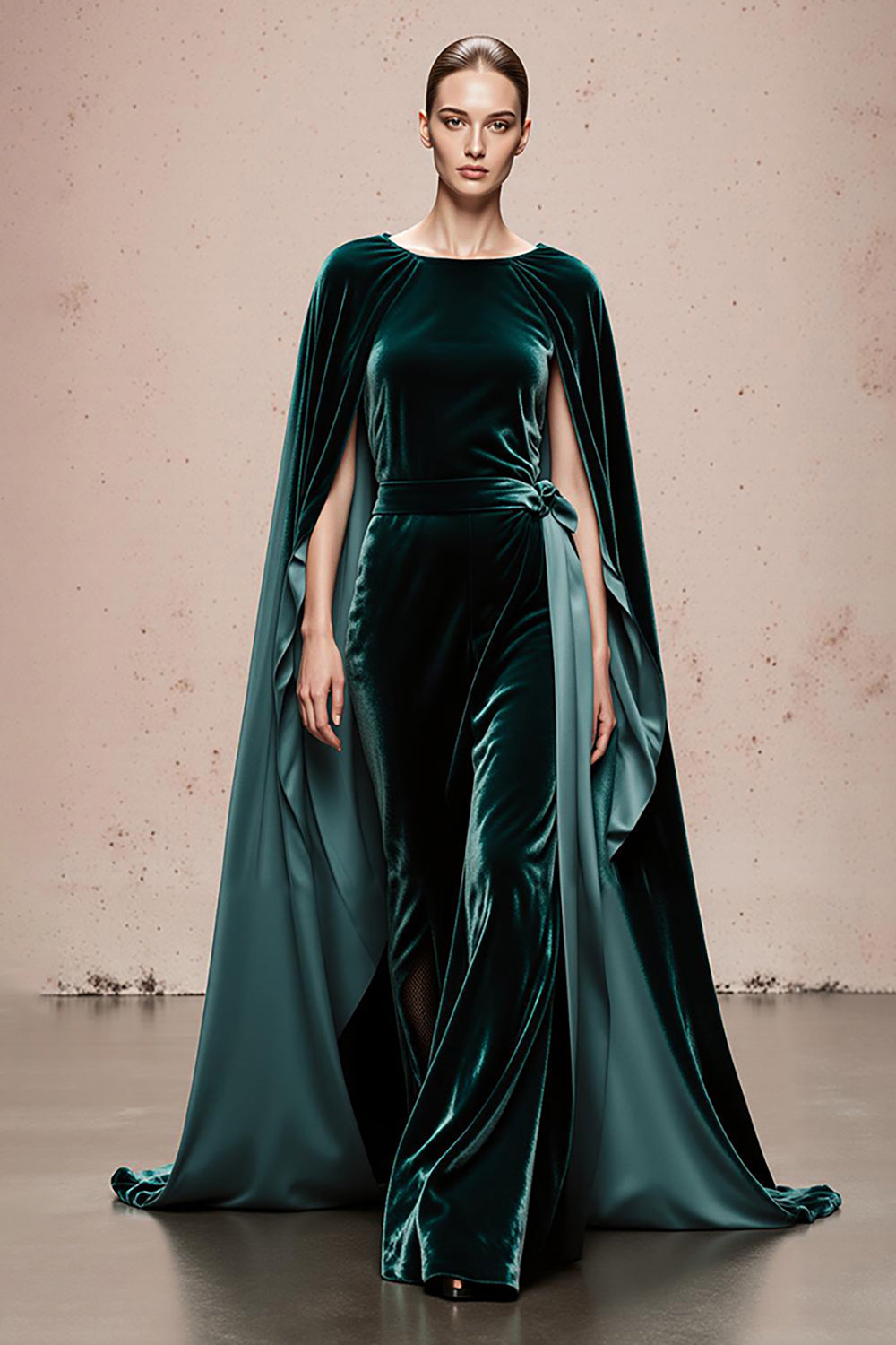 dark green cape dress Buy Dark Green Corset Drape Gown With Embroidered Cape| KALKI Fashion USA