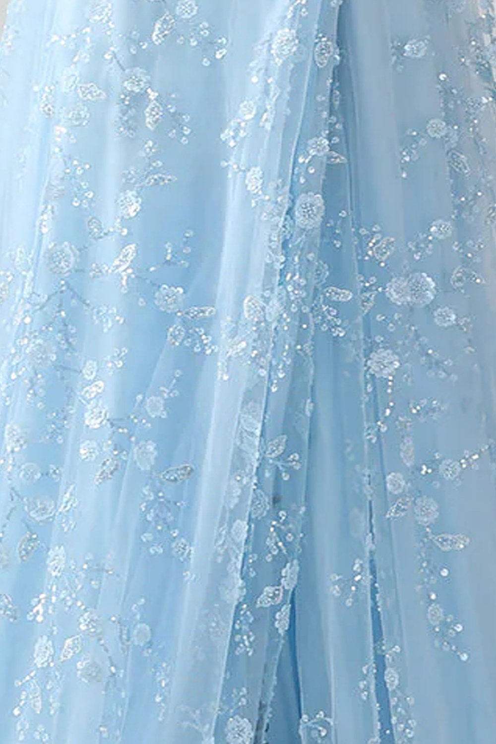 Light Blue Mermaid Spaghetti Straps Long Corset Prom Dress with Embroidery Light Blue Mermaid Spaghetti Straps Long Corset Prom Dress with Embroidery
