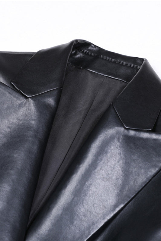 Black Peak Lapel Single Breasted Women Prom Jacket