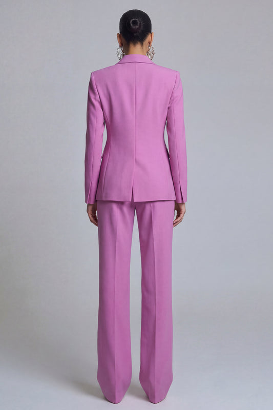 Peak Lapel 2 Piece Purple Single Breasted Slim Fit Prom Suits