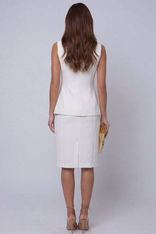 Ivory 2 Piece Single Breasted Business Suits