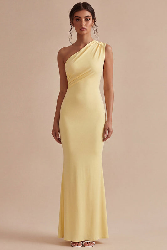 Daffodil One Shoulder Mermaid Long Formal Dress