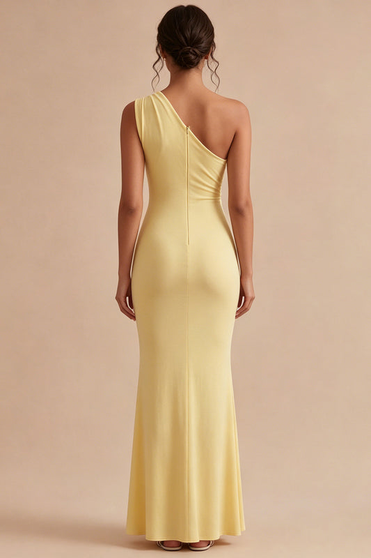 Daffodil One Shoulder Mermaid Long Formal Dress