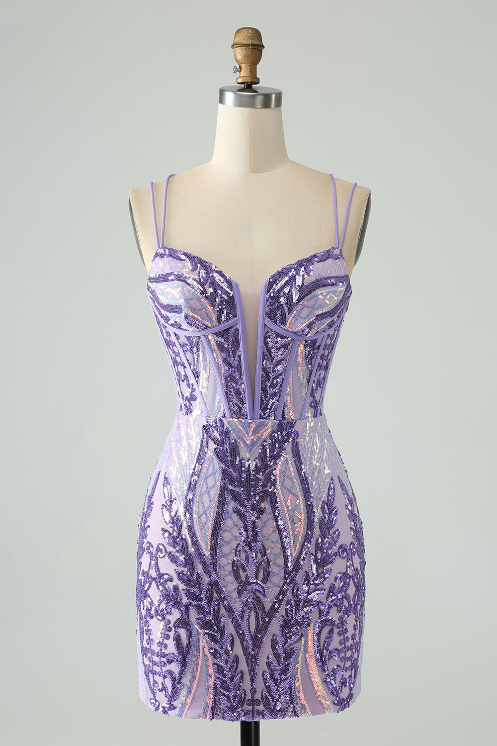 Zapakasa Women Sparkly Dark Purple Corset Homecoming Dress with Sequins Spaghetti Straps Short Prom Dress Zapakasa Women Sparkly Dark Purple Corset Homecoming Dress with Sequins Spaghetti Straps Short Prom Dress
