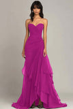 Red Mermaid Ruffled Formal Dress Ruched Black Tie Wedding Guest Dress Strapless Sweetheart Evening Dress Red Mermaid Ruffled Formal Dress Ruched Black Tie Wedding Guest Dress Strapless Sweetheart Evening Dress