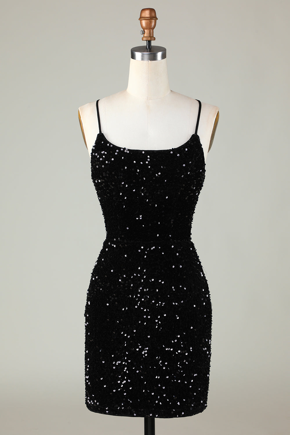 Zapakasa Women Black Bodycon Homecoming Dress Spaghetti Straps Sequin Cocktail Dress Zapakasa Women Black Bodycon Homecoming Dress Spaghetti Straps Sequin Cocktail Dress