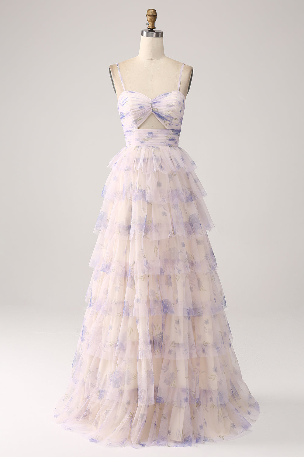 lavender and white prom dresses Lavender Princess A Line Off the Shoulder Corset Prom Dress with Lace Ruffles Lavender / 12