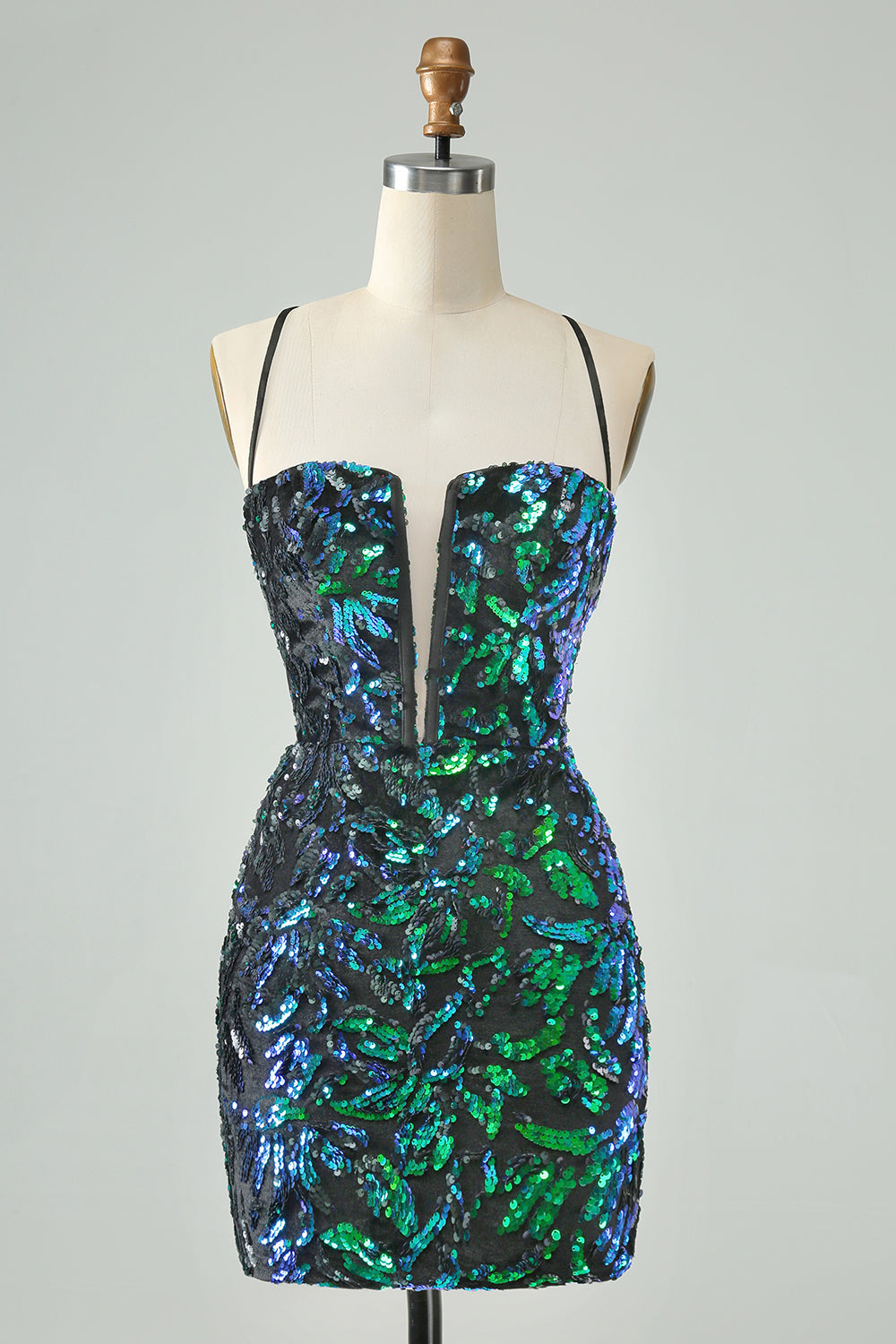 Sparkly Fuchsia Bodycon Spaghetti Straps Sequins Short Homecoming Dress Sparkly Fuchsia Bodycon Spaghetti Straps Sequins Short Homecoming Dress