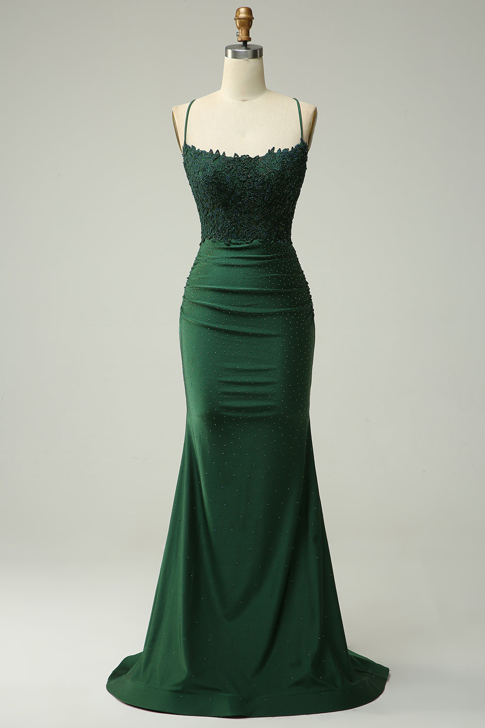 Zapakasa Women Prom Dress Dark Green Spaghetti Straps Mermaid Evening Dress Zapakasa Women Prom Dress Dark Green Spaghetti Straps Mermaid Evening Dress