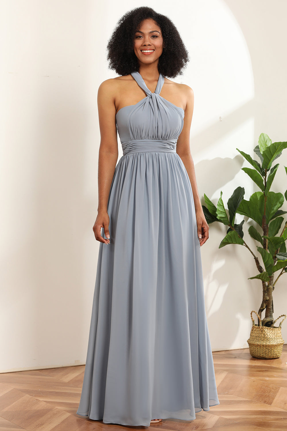 Zapakasa Convertible Grey Blue Chiffon Long Bridesmaid Dresses Zapakasa Convertible Grey Blue Chiffon Long Bridesmaid Dresses