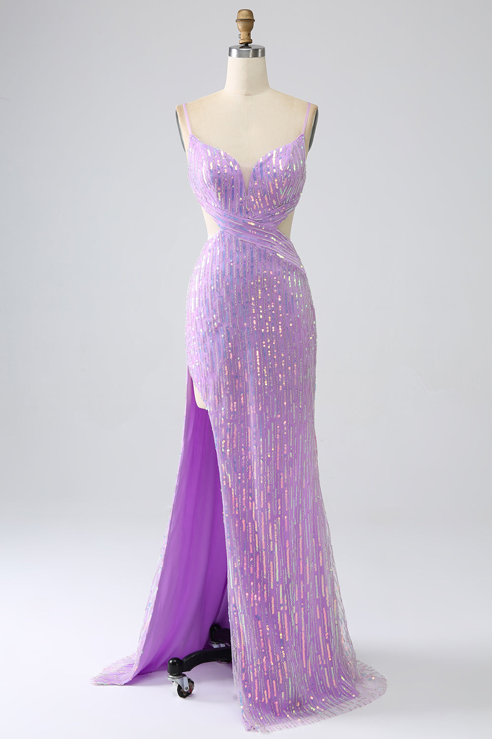 Zapakasa Women Sparkly Sequins Prom Dress with Slit Mermaid Spaghetti Straps Evening Dress with Beading Zapakasa Women Sparkly Sequins Prom Dress with Slit Mermaid Spaghetti Straps Evening Dress with Beading