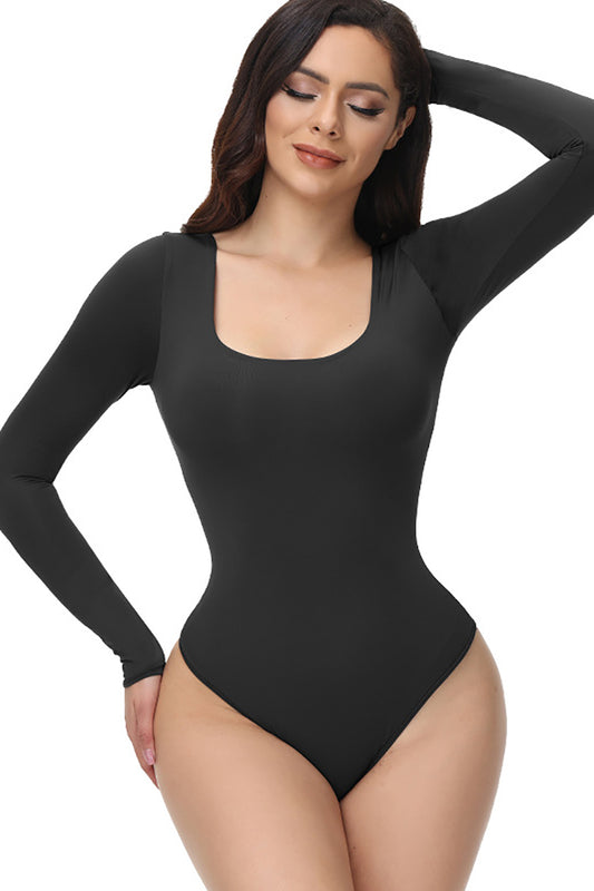 Black Long Sleeves Bodysuit Shapewear