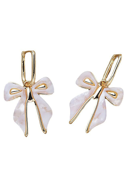 Pink Fashion Bow Earrings