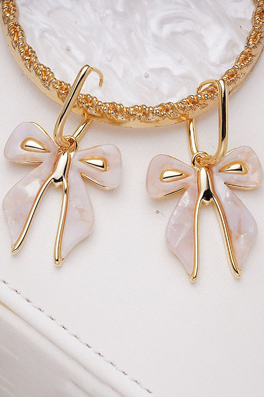Pink Fashion Bow Earrings