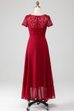 Burgundy Asymmetrical Sparkly Sequin Mother of Bride Dress with Appliques Burgundy Asymmetrical Sparkly Sequin Mother of Bride Dress with Appliques