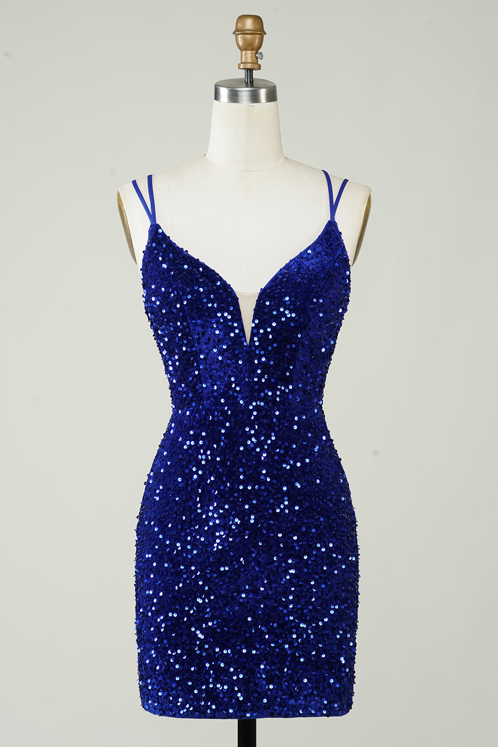 Zapakasa Women Royal Blue Sheath Short Homecoming Dress Sequins V Neck Cocktail Dress with Criss Cross Back Zapakasa Women Royal Blue Sheath Short Homecoming Dress Sequins V Neck Cocktail Dress with Criss Cross Back