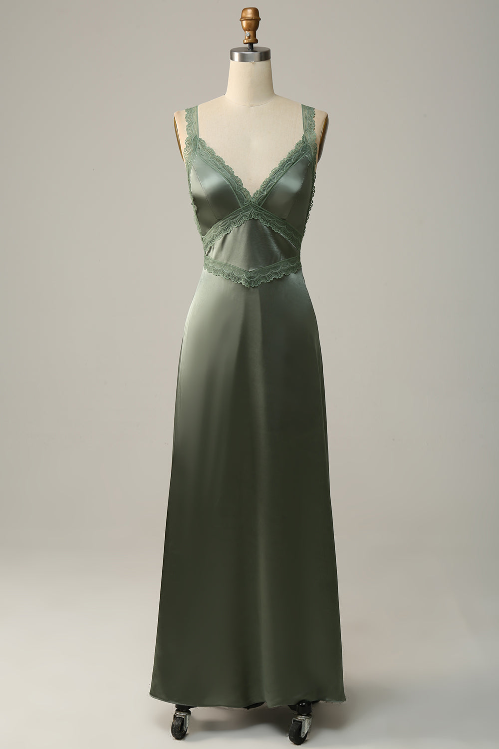 Zapakasa Women Eucalyptus V neck Long Bridesmaid Dress Zapakasa Women Eucalyptus V neck Long Bridesmaid Dress