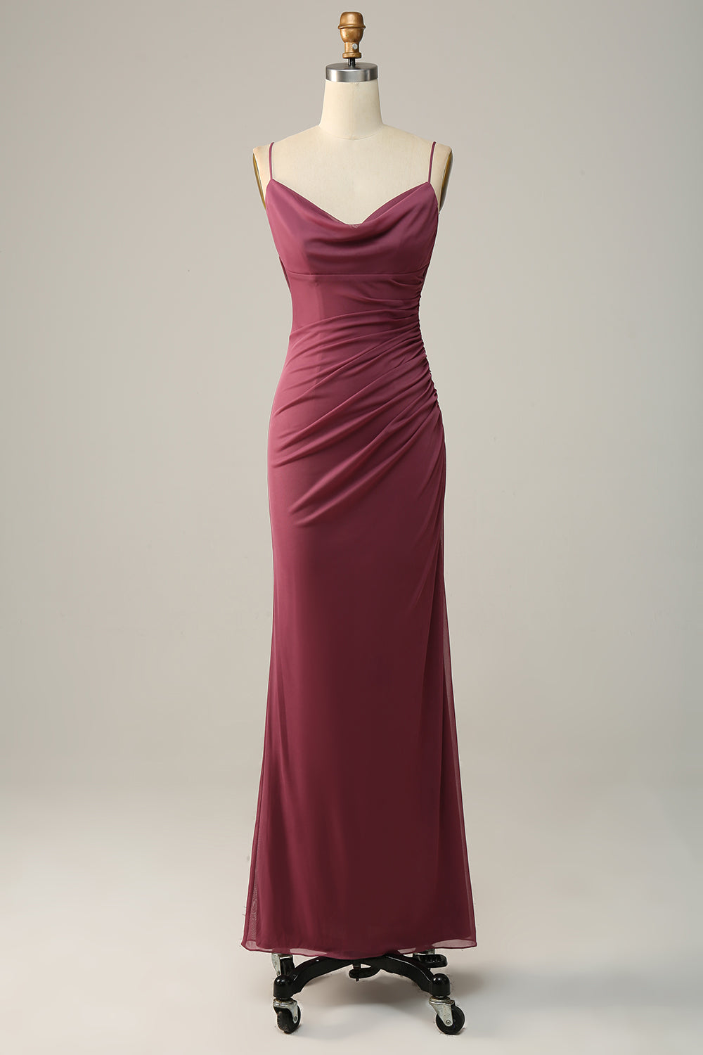 Zapakasa Women Spaghetti Straps Desert Rose Bridesmaid Dress A line Cross Back Party Dress with slit Zapakasa Women Spaghetti Straps Desert Rose Bridesmaid Dress A line Cross Back Party Dress with slit