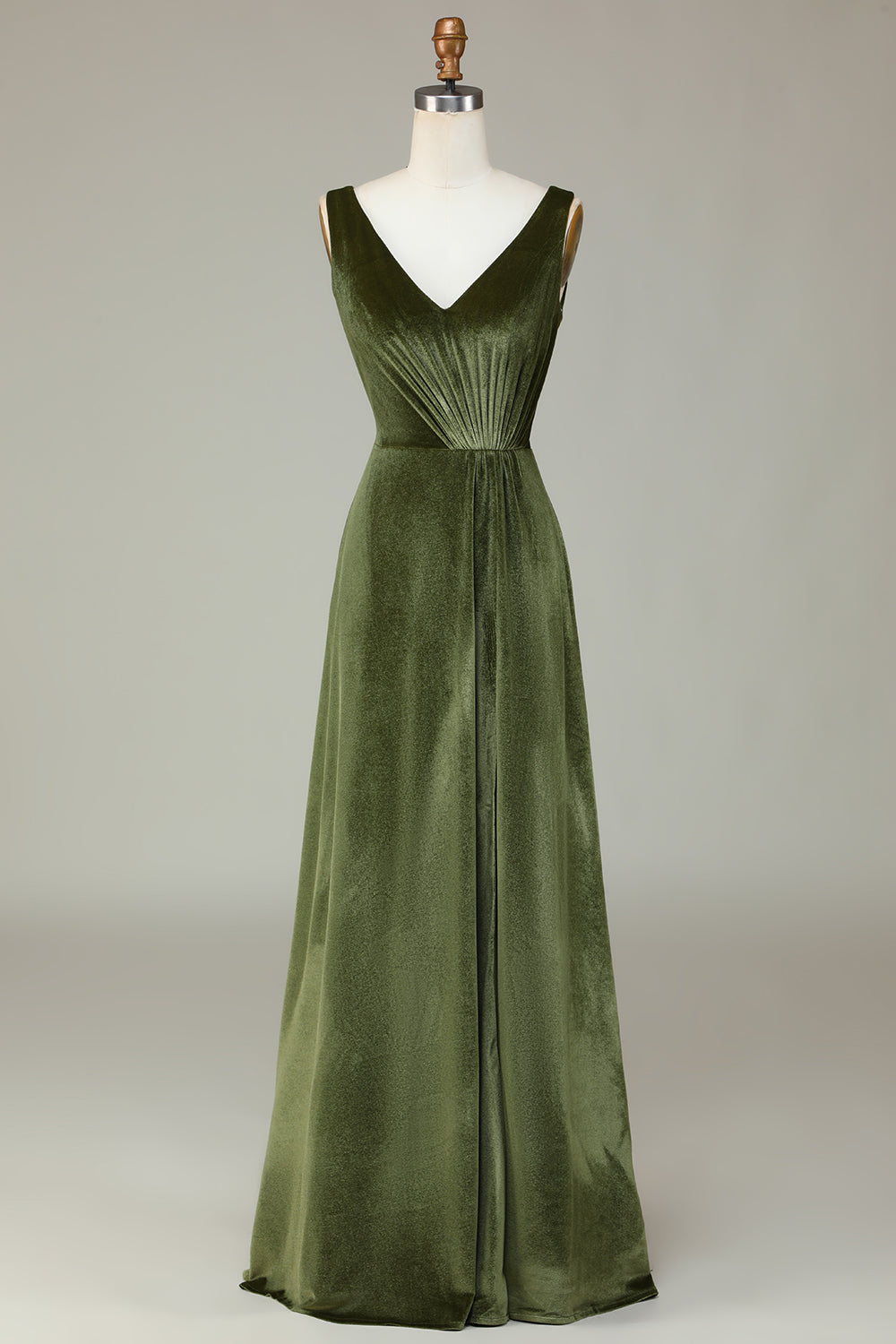 ZAPAKA Women Olive Velvet V-Neck Sleeveless Olive Velvet Holiday Party Dress V-Neck Sleeveless Wedding Guest Dress ZAPAKA Women Olive Velvet V-Neck Sleeveless Olive Velvet Holiday Party Dress V-Neck Sleeveless Wedding Guest Dress