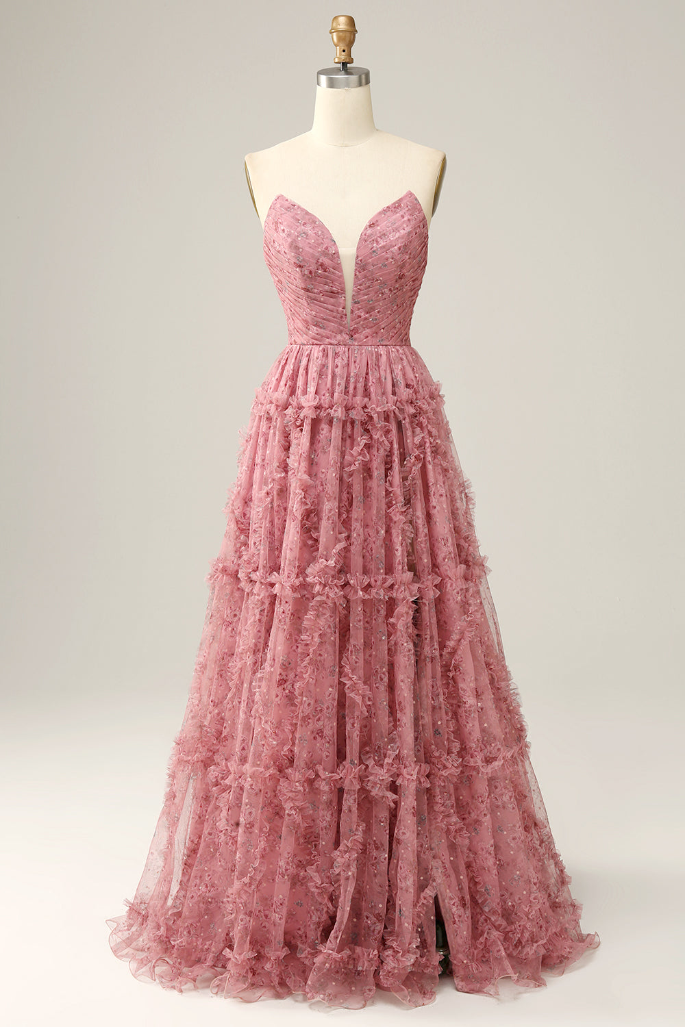 Zapakasa Women Prom Dress Dusty Rose Sweetheart A-Line Evening Dress Zapakasa Women Prom Dress Dusty Rose Sweetheart A-Line Evening Dress