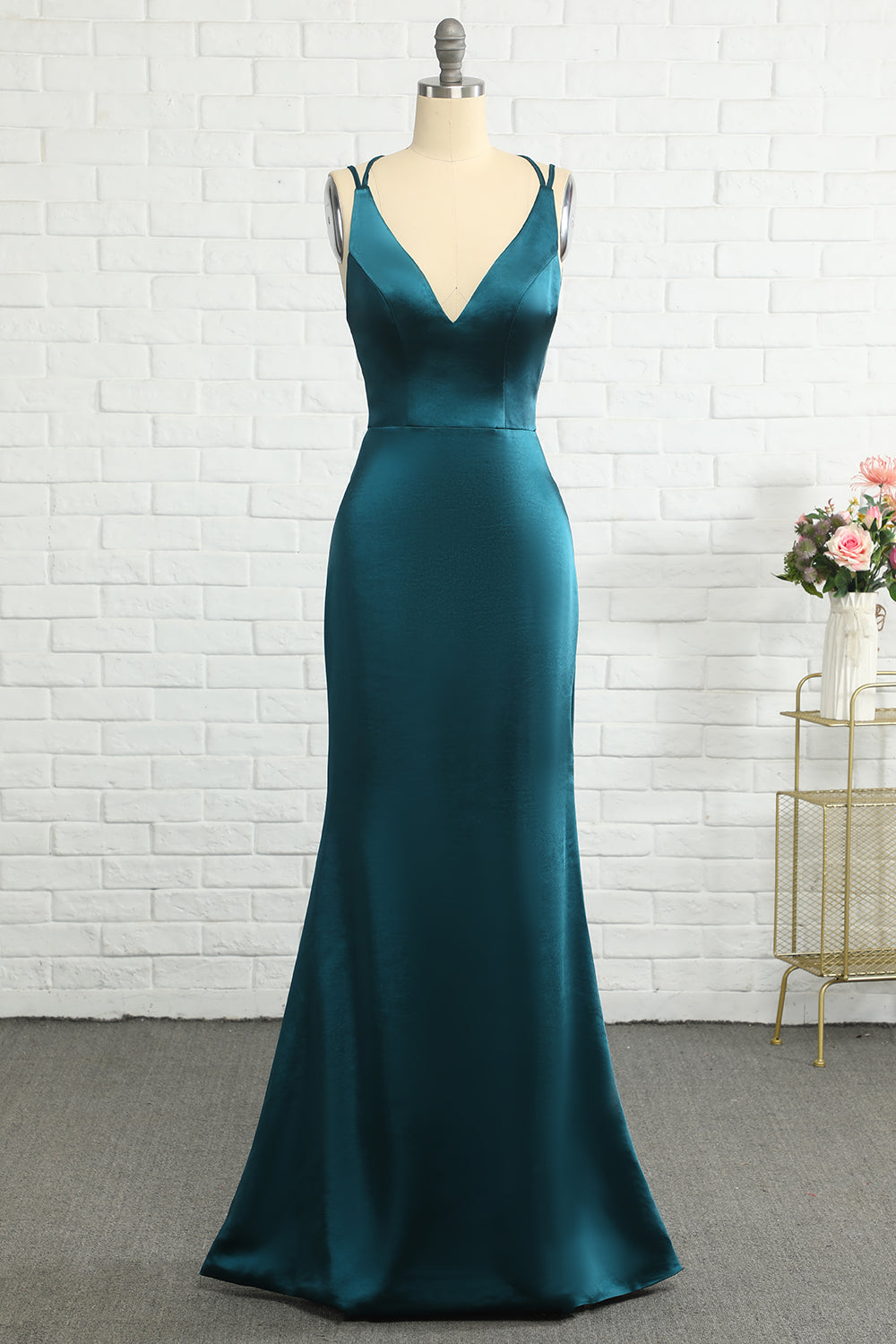 Peacock blue long dress sale