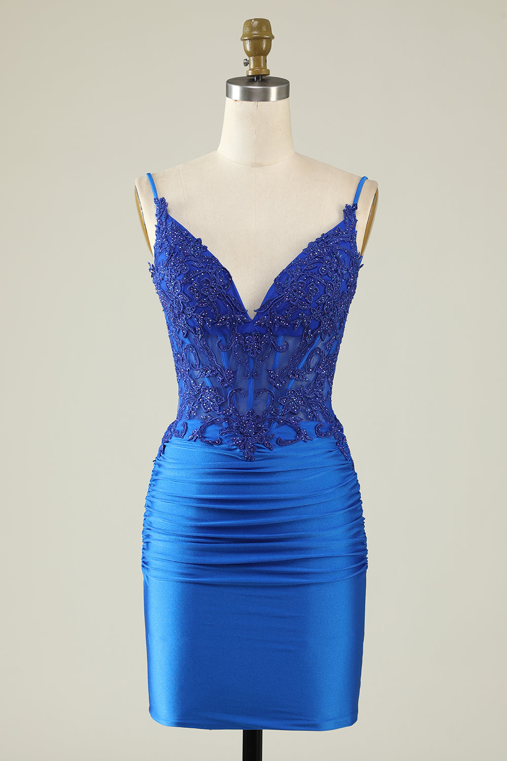 Spaghetti Straps Dark Green Corset Party Dress with Beading Spaghetti Straps Dark Green Corset Party Dress with Beading