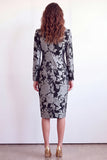 Green Flower Midi 2 Piece Peak Lapel Single Breasted Women Suits