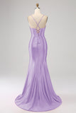 Dark Green Spaghetti Straps Mermaid Prom Dress