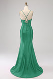 Royal Blue Spaghetti Straps Mermaid Prom Dress