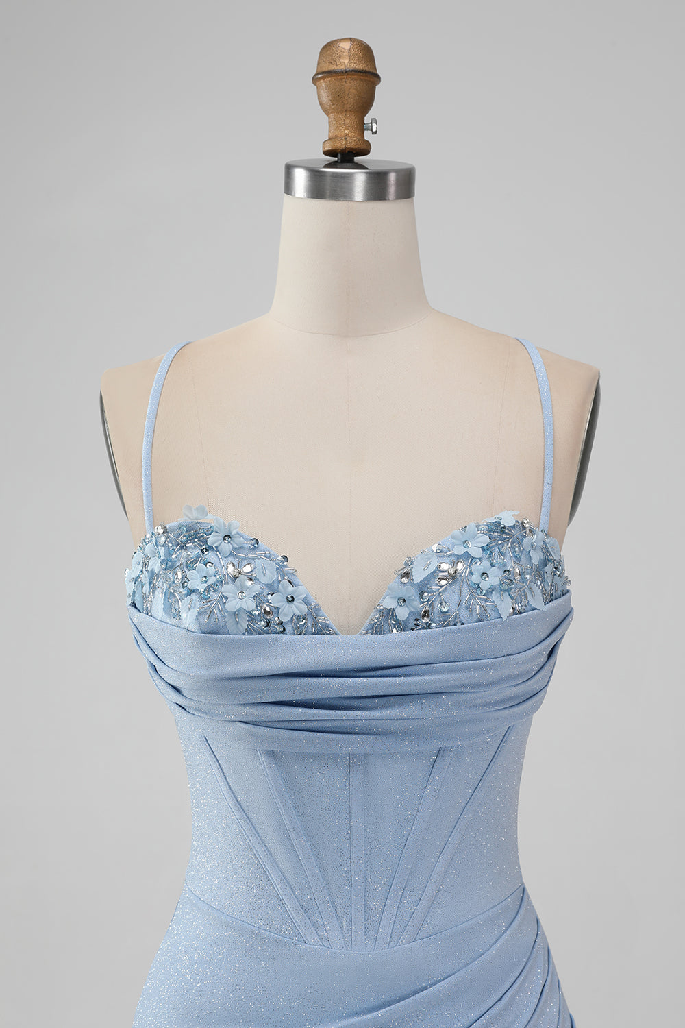 Zapakasa Women Light Blue Homecoming Dress Corset Spaghetti Straps Short Prom Dress Zapakasa Women Light Blue Homecoming Dress Corset Spaghetti Straps Short Prom Dress