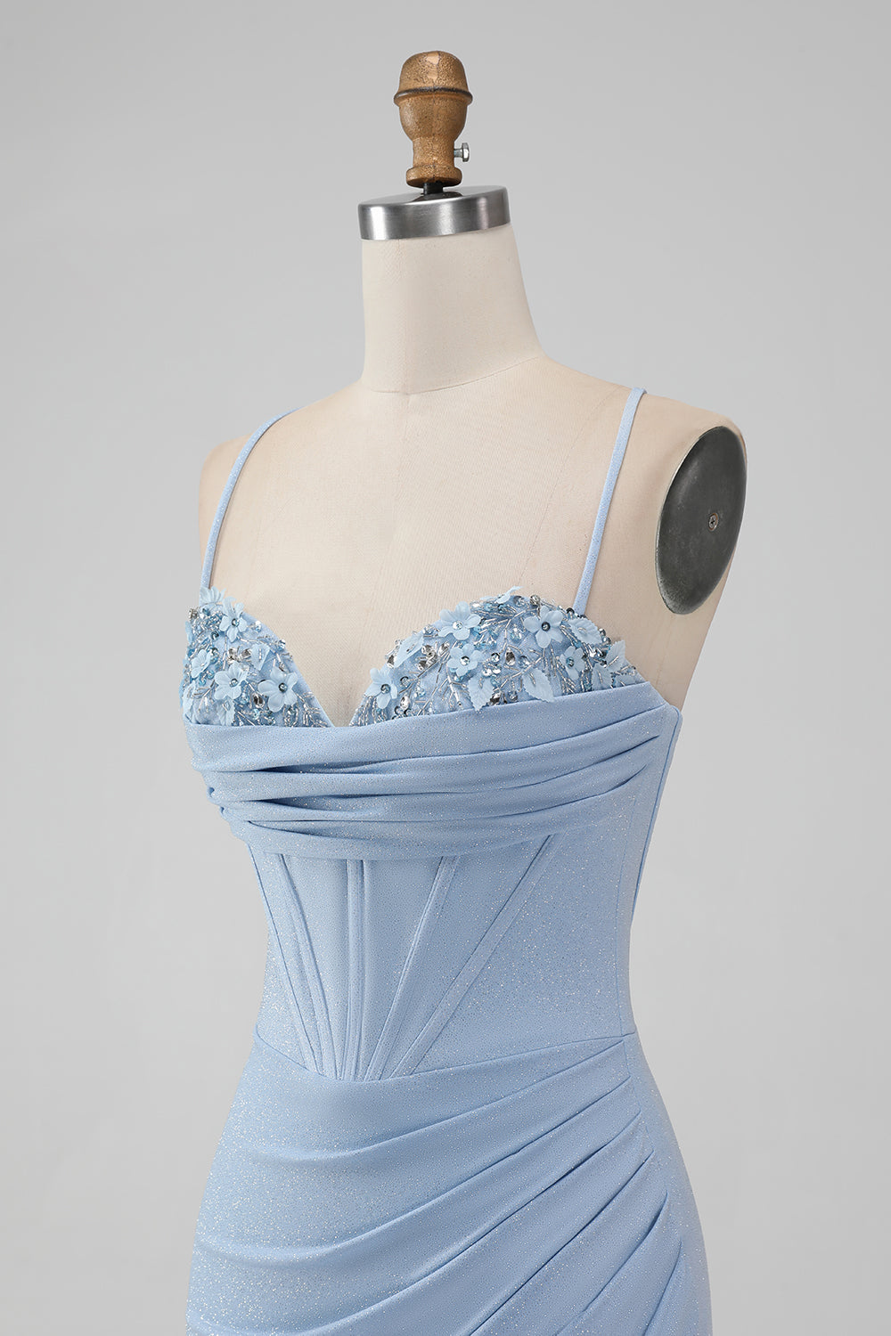 Zapakasa Women Light Blue Homecoming Dress Corset Spaghetti Straps Short Prom Dress Zapakasa Women Light Blue Homecoming Dress Corset Spaghetti Straps Short Prom Dress