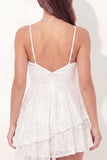 Sparkly White Sequin Short A Line Graduation Dress with Ruffles