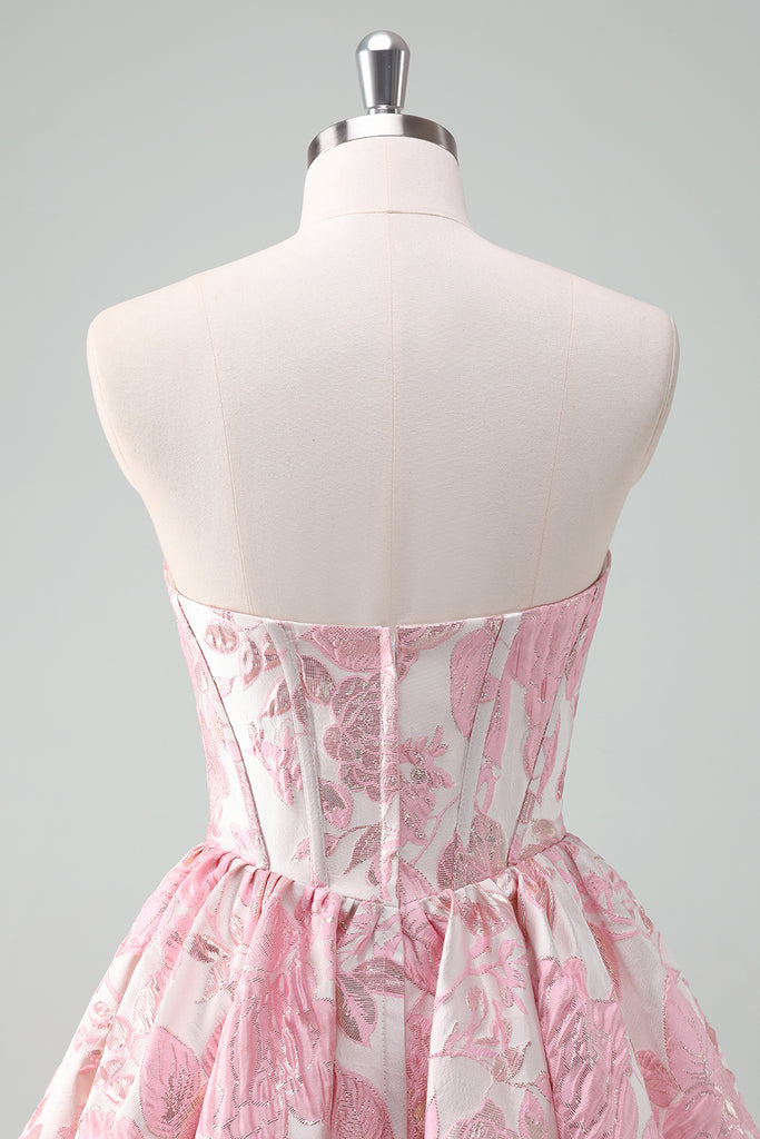 Elegant Blue Suspender Tube Top Three-dimensional Rose Fluffy Satin 16th Birthday Homecoming Dress cc4292