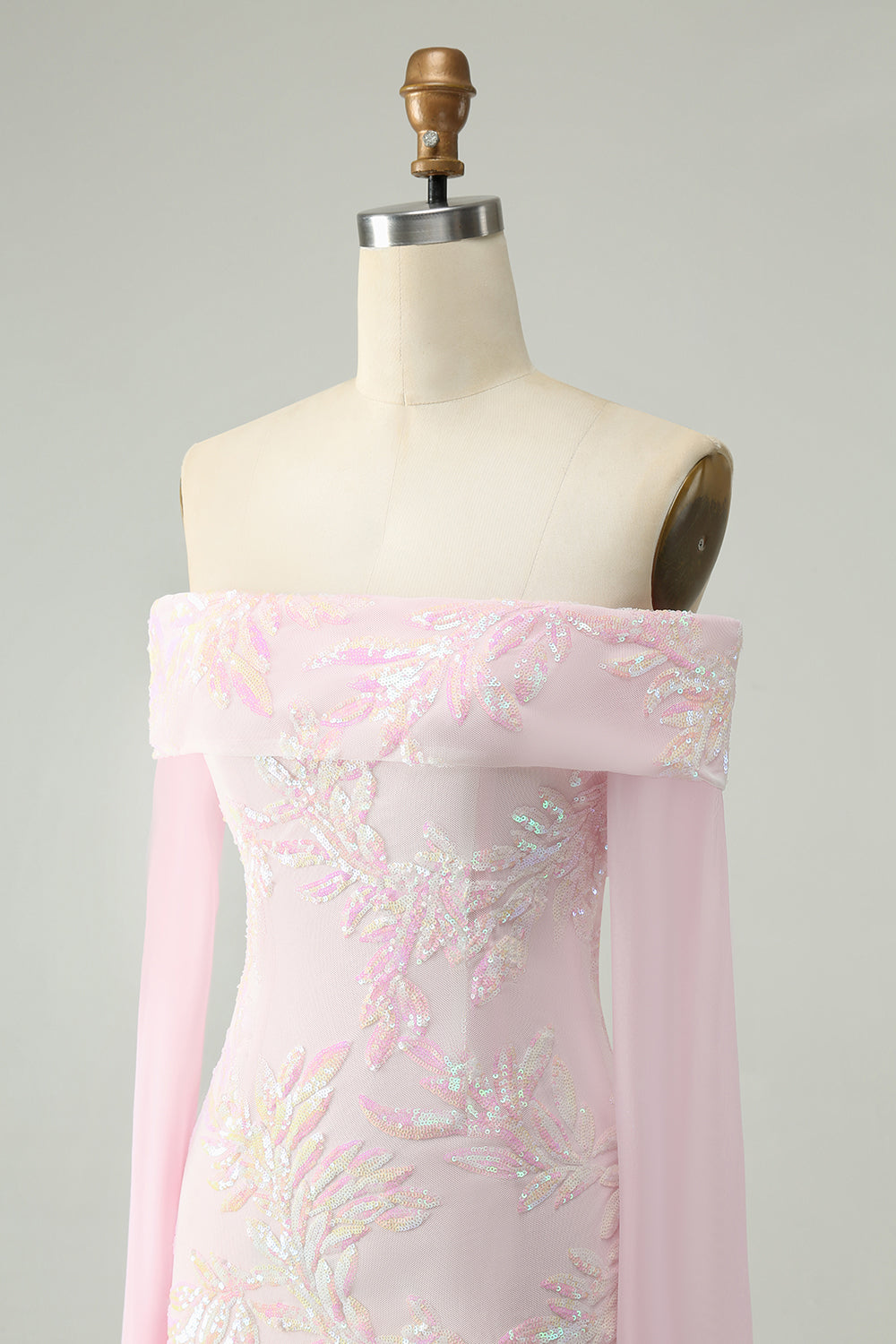 Zapakasa Women Sparkly Pink Bodycon Sequin Homecoming Dress with Long Sleeves Off The Shoulder Cocktail Dress Zapakasa Women Sparkly Pink Bodycon Sequin Homecoming Dress with Long Sleeves Off The Shoulder Cocktail Dress