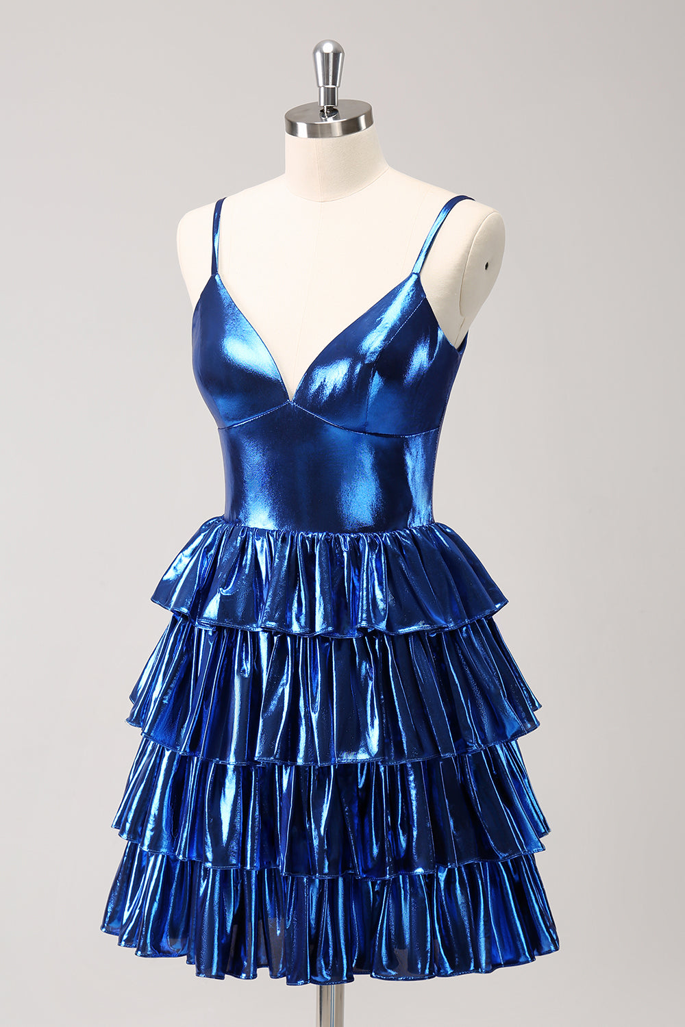 Zapakasa Women Ink Blue Spaghetti Straps A Line Homecoming Dress Tiered Short Hoco Dress Zapakasa Women Ink Blue Spaghetti Straps A Line Homecoming Dress Tiered Short Hoco Dress