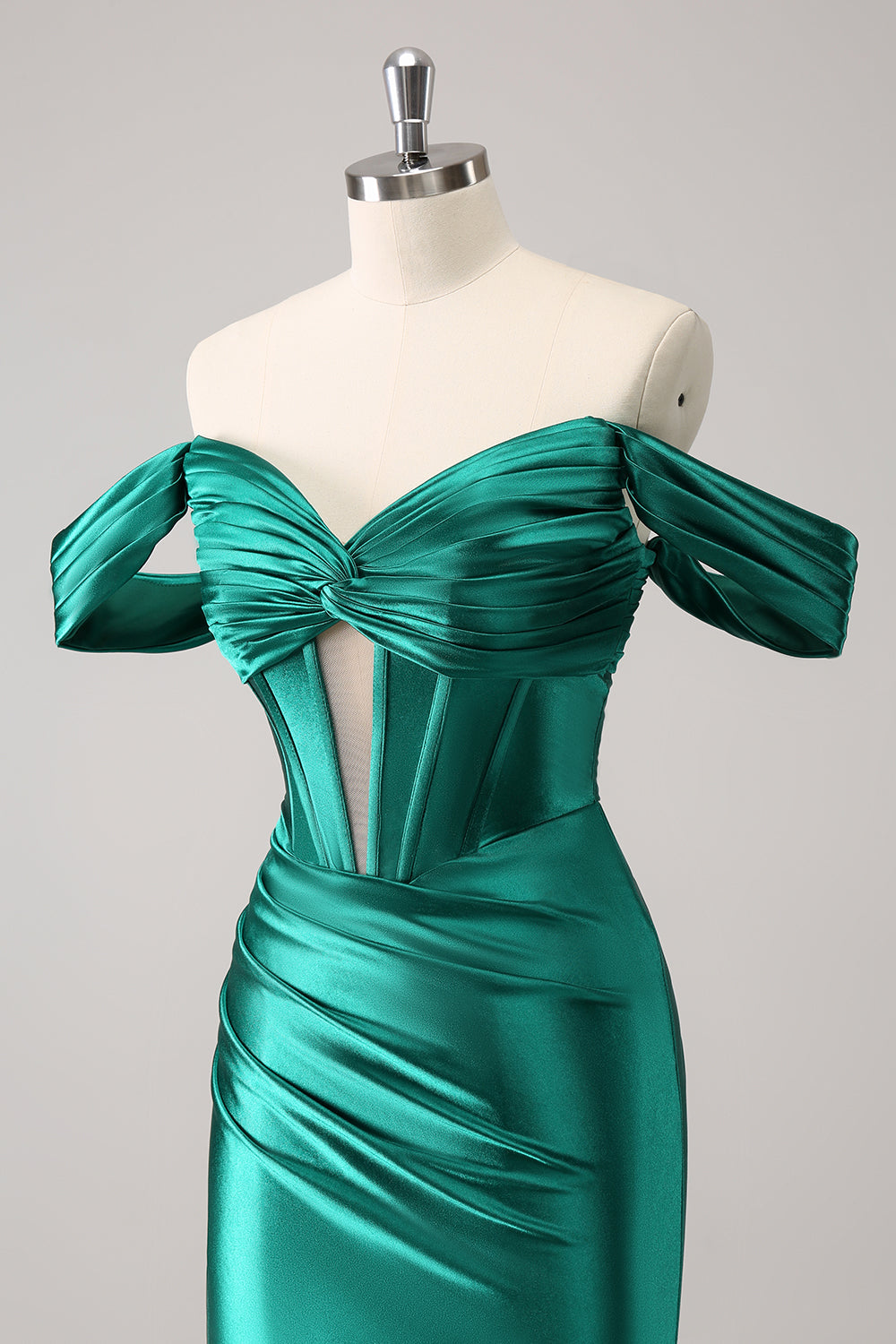 Fuchsia Tight Off the Shoulder Corset Satin Homecoming Dress